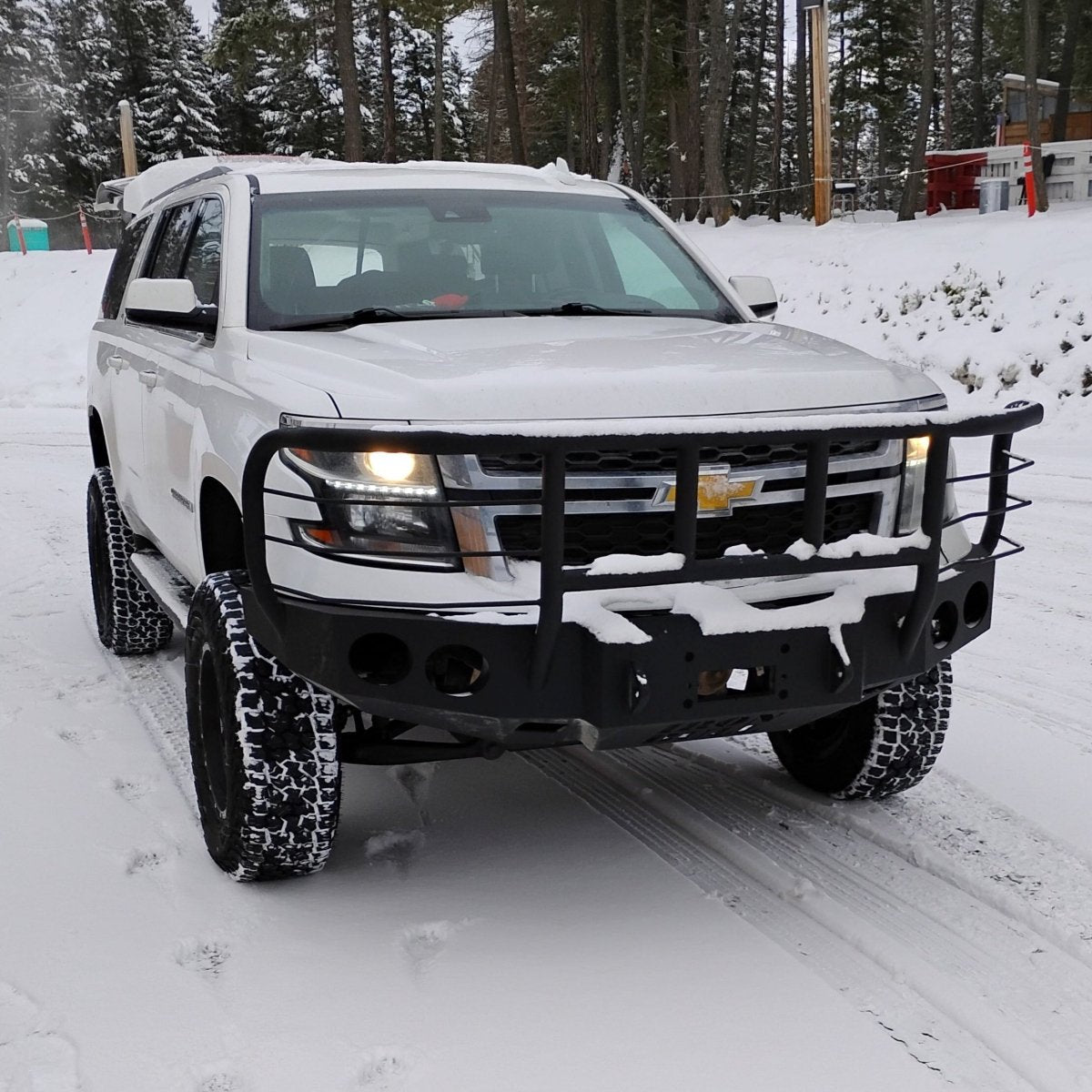 2015 - 2020 Chevrolet Tahoe/Suburban Front Bumper | Parking Sensor Cutouts Available - Iron Bull BumpersFRONT IRON BUMPER