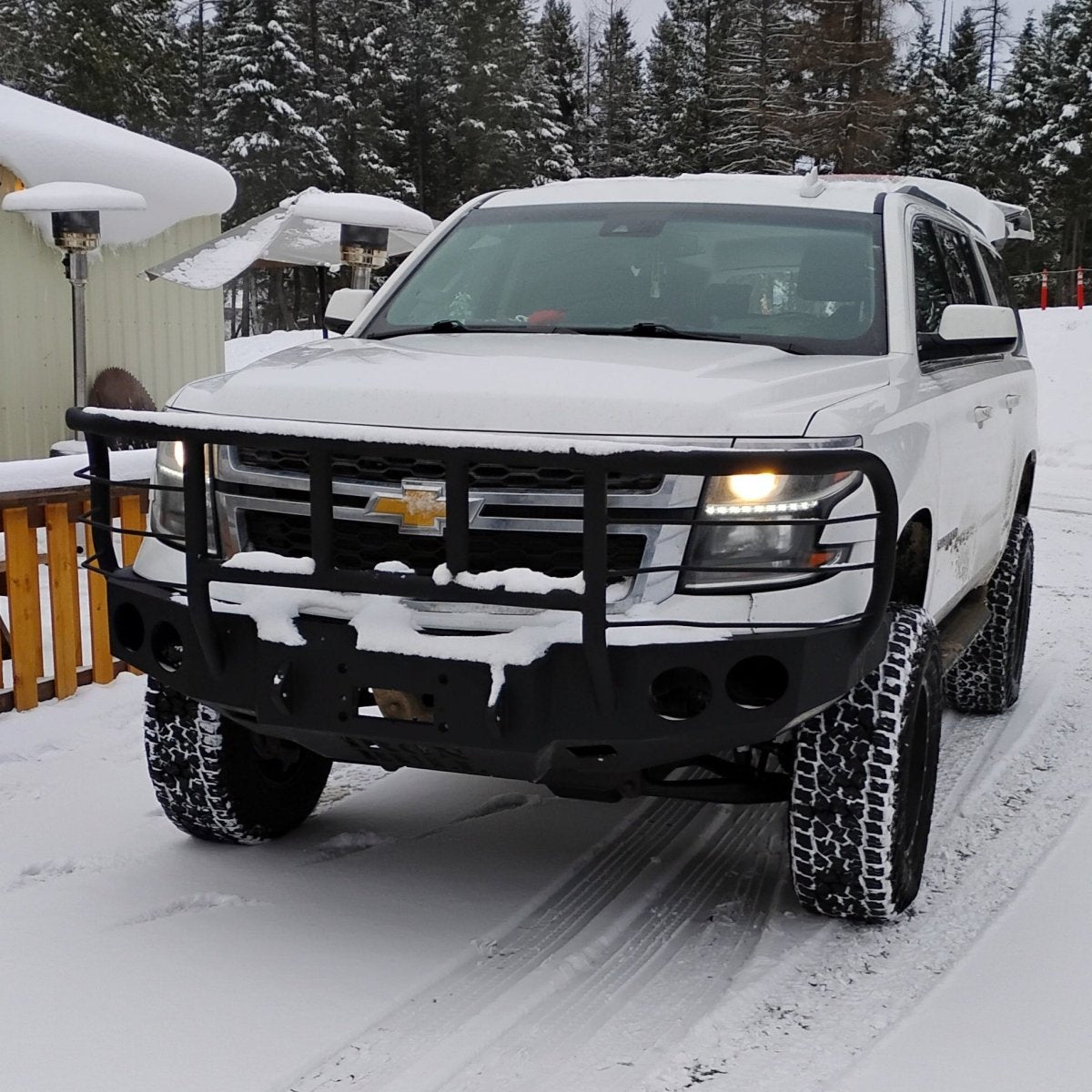 2015 - 2020 Chevrolet Tahoe/Suburban Front Bumper | Parking Sensor Cutouts Available - Iron Bull BumpersFRONT IRON BUMPER